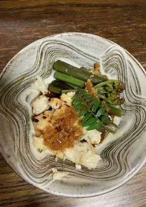 焼き酒粕とわらびのおつまみ-レシピのメイン写真