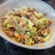 鮭の味噌漬けと納豆チャーハン