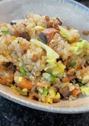 鮭の味噌漬けと納豆チャーハン-レシピのメイン写真