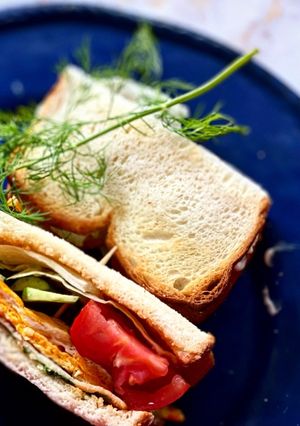忙しい朝のトーストサンド　夏野菜-レシピのメイン写真
