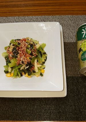 ヨウサマの減塩小松菜と海苔チーズサラダ-レシピのメイン写真