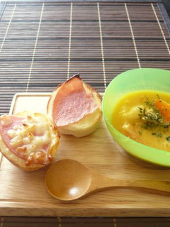 簡単!!私の朝ごはん♪ハムマヨトースト☆-レシピのメイン写真