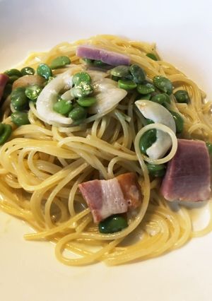 ☆我が家の空豆のクリームパスタ☆-レシピのメイン写真