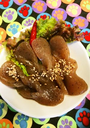 飾り切りこんにゃくのピリ辛ほったらかし煮-レシピのメイン写真