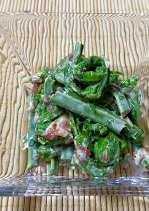こごみの梅肉＆鰹節＆マヨネーズ和え-レシピのメイン写真
