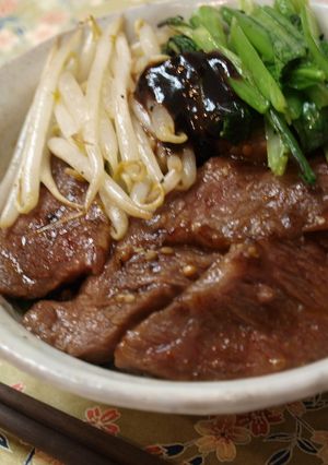 ビビンバ風〃焼肉ナムル丼〃-レシピのメイン写真