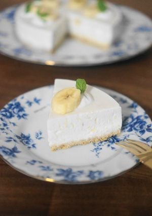 バナナとココナッツのレアチーズケーキ-レシピのメイン写真