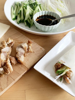 鶏カラアゲでかんたん手巻き北京ダック-レシピのメイン写真