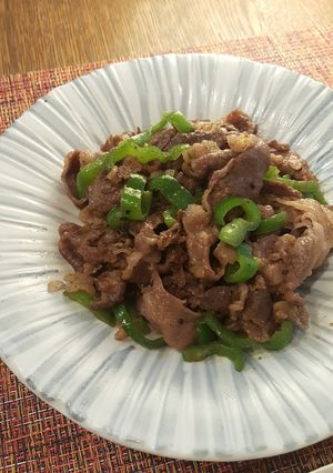 牛こま肉とピーマンのバター醤油炒め。-レシピのメイン写真