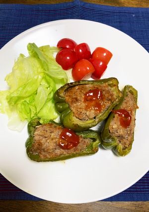ピーマンの肉詰め-レシピのメイン写真