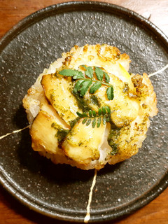 発酵筍(メンマ)焼きおにぎり木の芽ソース-レシピのメイン写真