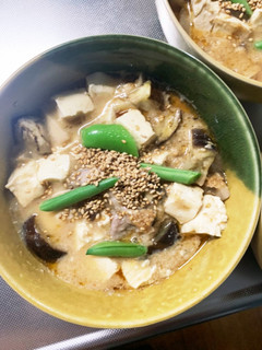 レンジ豚こま豆乳de坦々麺味麻婆豆腐茄子-レシピのメイン写真