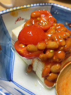 中華風 コチュトマ納豆冷奴-レシピのメイン写真
