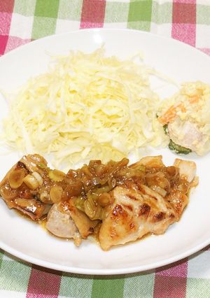照り焼きチキンの葱ソースかけ-レシピのメイン写真