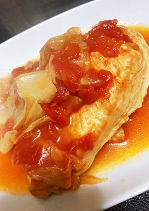 鶏胸肉のトマト煮込み(^^)-レシピのメイン写真