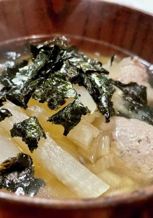 大根とさんまのすり身汁-レシピのメイン写真