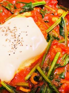 ハンバーグのトマト煮込みチーズのせ-レシピのメイン写真