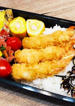 海老フライ弁当　0416-レシピのメイン写真