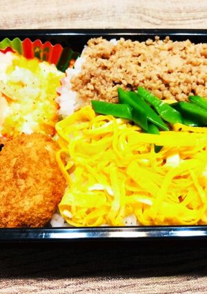 三色弁当　0427-レシピのメイン写真