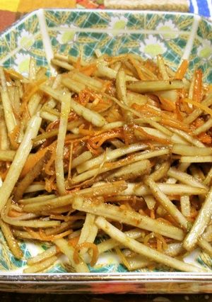 菊池水田ごぼうのすりごま入りきんぴら-レシピのメイン写真