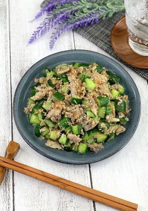 *すっぱ旨い*サバ缶ときゅうりの梅和え-レシピのメイン写真