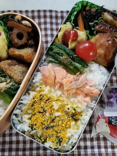 アジフライ&ナゲット弁当(4.30)-レシピのメイン写真