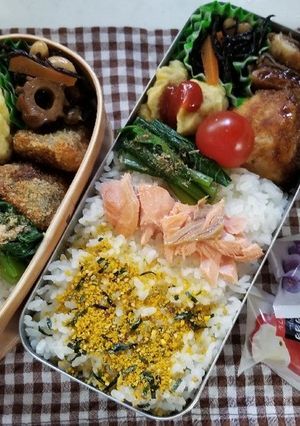 アジフライ&ナゲット弁当(4.30)-レシピのメイン写真