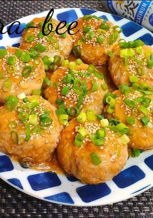 味ぽんあんかけ♪まん丸春キャベ豚バーグ-レシピのメイン写真