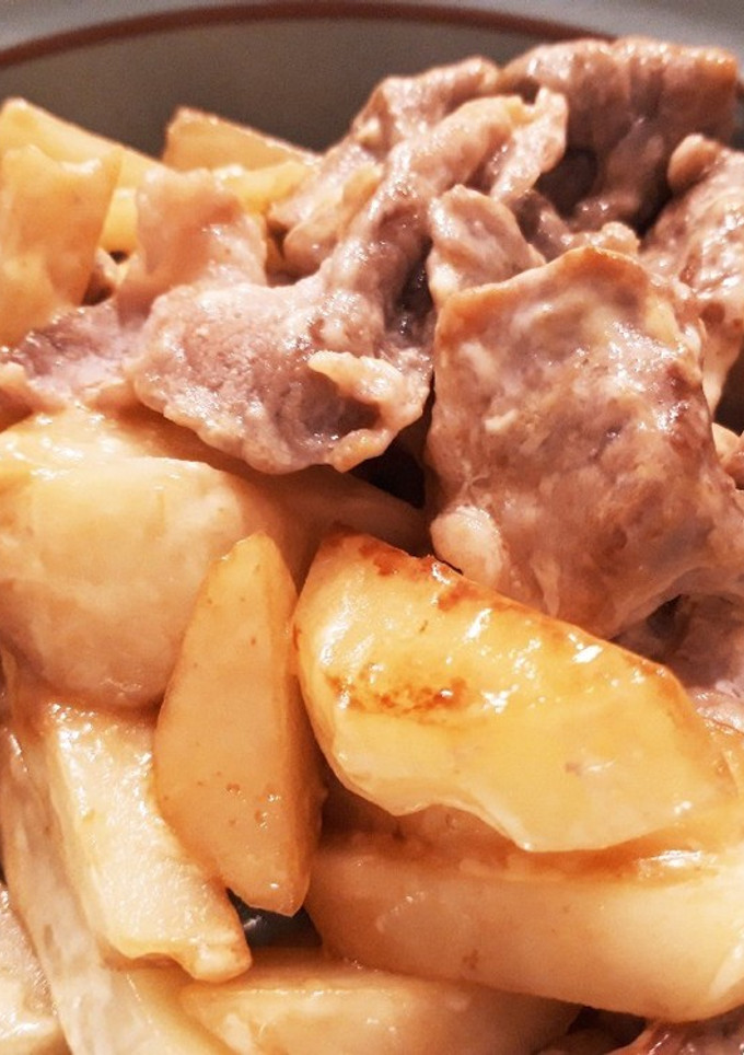 じゃがいもと豚肉のポンマヨ炒め-レシピのメイン写真