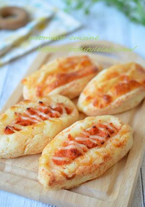 米粉と豆腐のお手軽【明太チーズパン】-レシピのメイン写真