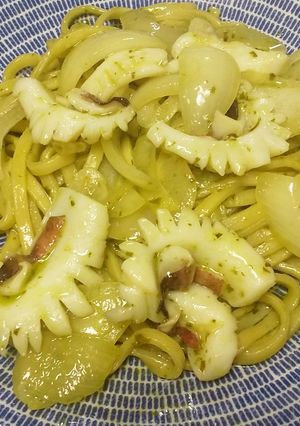 ハリイカのジェノベーゼパスタ-レシピのメイン写真