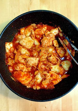 パパっと簡単！むね肉であっさり鶏キムチ♫-レシピのメイン写真