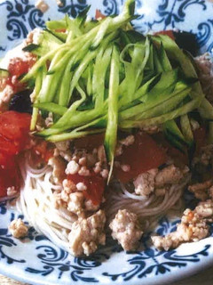 夏野菜の冷製パスタ風そうめん-レシピのメイン写真
