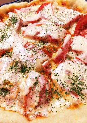 フライパンでマルゲリータピザ-レシピのメイン写真