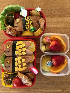 こどもの日に♪鯉のぼりのスパムおにぎり-レシピのメイン写真