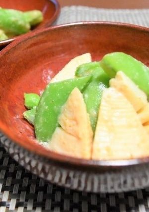 たけのことスナップえんどうの酢みそ和え-レシピのメイン写真