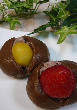 チョコフルーツ大福-レシピのメイン写真
