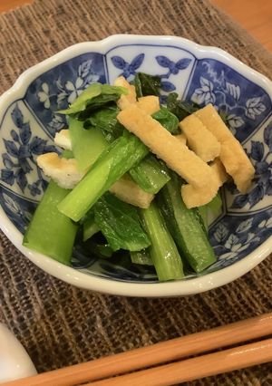 簡単お弁当にも♡小松菜とうすあげの炒め物-レシピのメイン写真