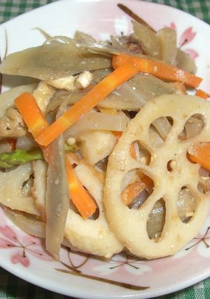 シャキッ！根菜の味噌きんぴら☆-レシピのメイン写真