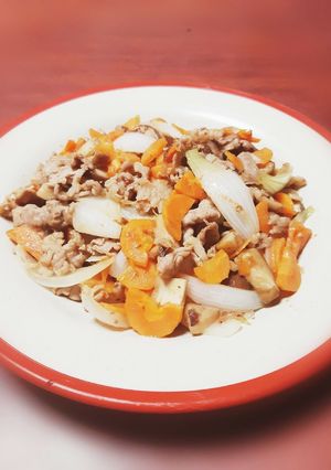 簡単◎豚肉と新玉ねぎの和風炒め-レシピのメイン写真
