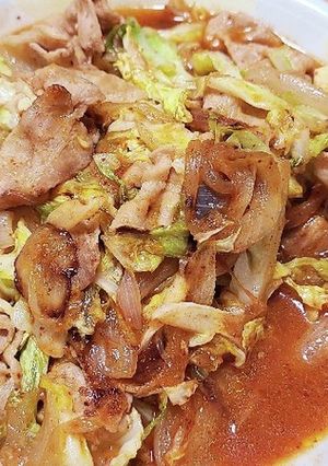 豚バラキムチキャベツたまねぎ。-レシピのメイン写真