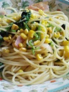 ほうれん草たっぷりのコーン和風パスタ-レシピのメイン写真