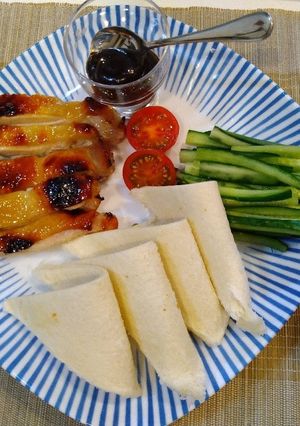 みりんで北京ダック風鶏もも肉オーブン焼き-レシピのメイン写真