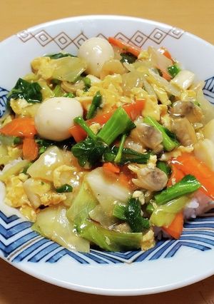 菜の花の中華丼-レシピのメイン写真