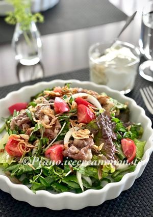 黒毛和牛薄切り肉でごちそうサラダ-レシピのメイン写真