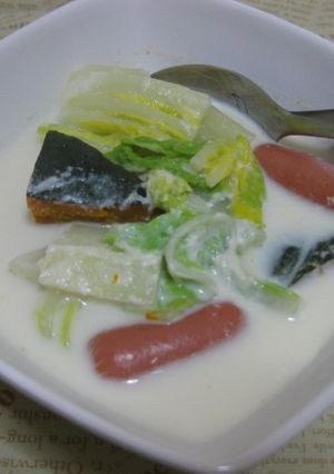 白菜たっぷりのミルクスープ-レシピのメイン写真
