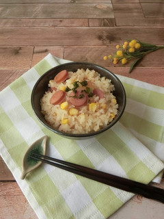 粉末コーンスープで炊き込みご飯-レシピのメイン写真