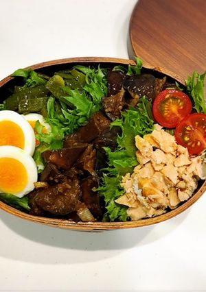 のっけ弁当(茄子の赤味噌焼き)-レシピのメイン写真