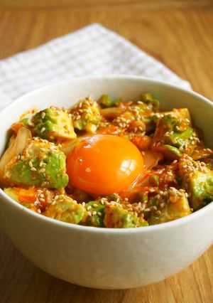 1分で完成!アボカド・キムチ丼♪-レシピのメイン写真