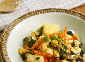 春の炒り豆腐♪うすいえんどう豆入り♪-レシピのメイン写真